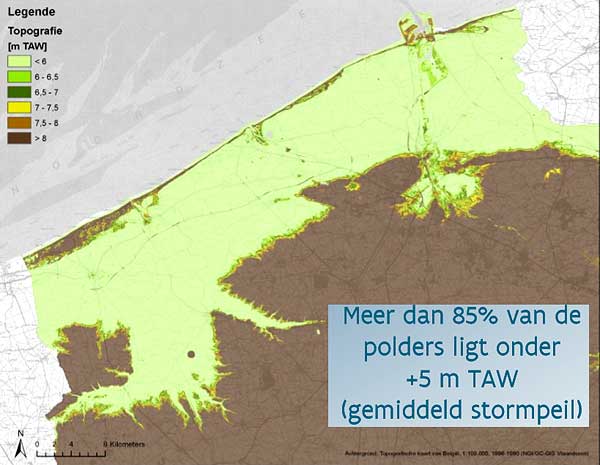 plan grond gelegen onder TAW